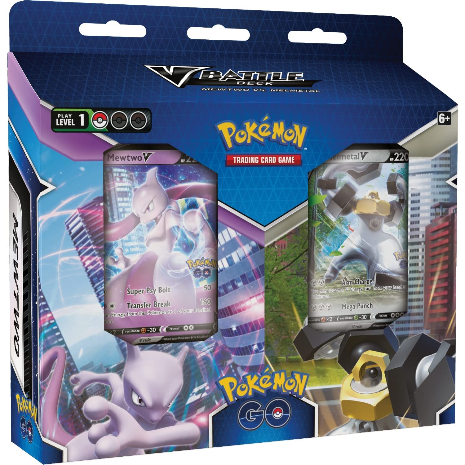 Amazon.com: The Pokemon TCG: Pokemon GO V Battle Deck Mewtwo vs